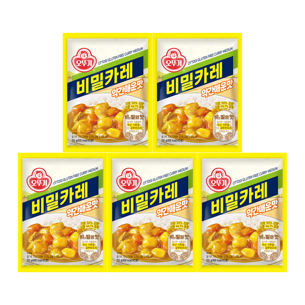 오뚜기 비밀카레 약간매운맛 100g 5개 - 상품 이미지