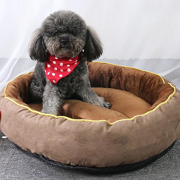 강아지 기절 방석 원형 S 브라운 고양이 반려동물 애견 쿠션 겨울 하우스 매트 침대
