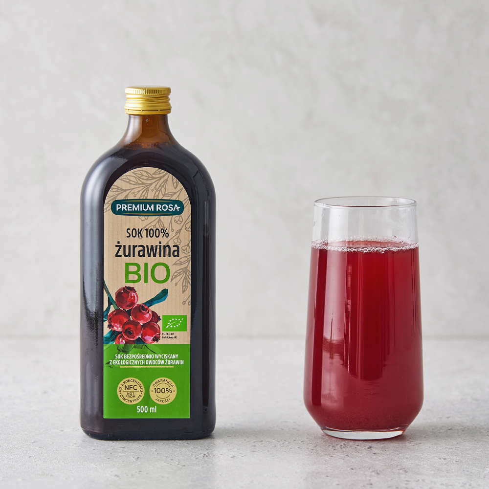 프리미엄로사 유기농 크랜베리 원액 100% NFC 착즙 주스 500ml, 2개