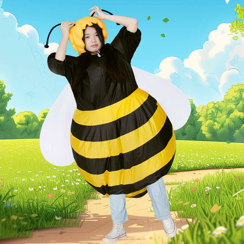 할로윈 꿀벌 어슈트 인형탈 코스프레의상 풍선옷 졸업사진컨셉 - 상세 이미지 2