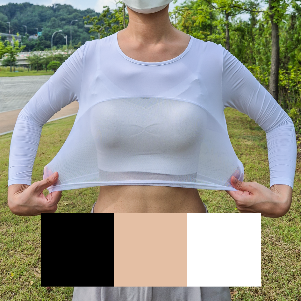 여성 골프 이너웨어 크롭티 볼레로 티셔츠 골프복 - 상품 이미지