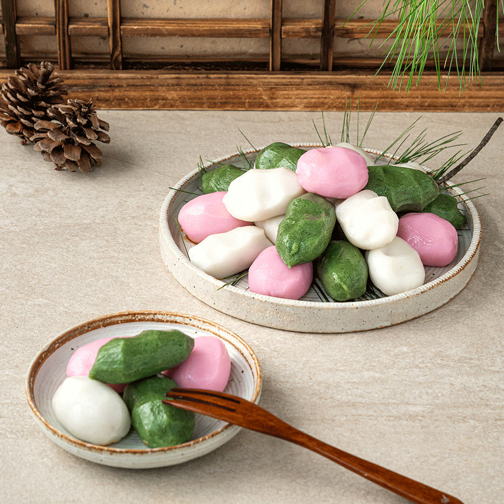 굳지않는떡 삼색 추석 송편 1kg 지퍼백포장 - 상세 이미지 3