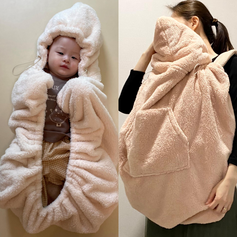 아기띠워머 아기망토 유아 패딩 바람막이 베어