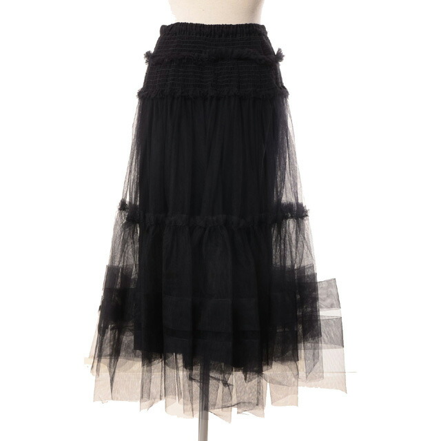 치카키사다 Chika Kisada Tulle skirt 튤 스커트 CS-24225 블랙 - 상세 이미지 3
