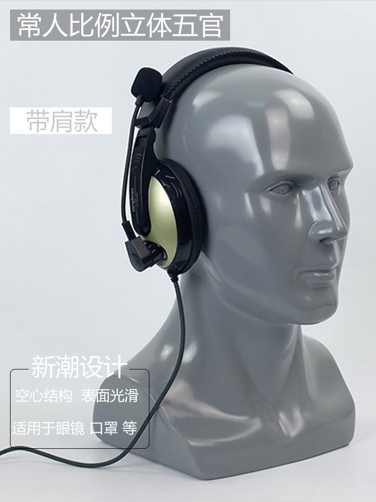 머리마네킹 가발 스카프 보석 디스플레이 3D 두상 모자 밝은 흰색 - 페인트 농축 공식 표준 - 상세 이미지 4