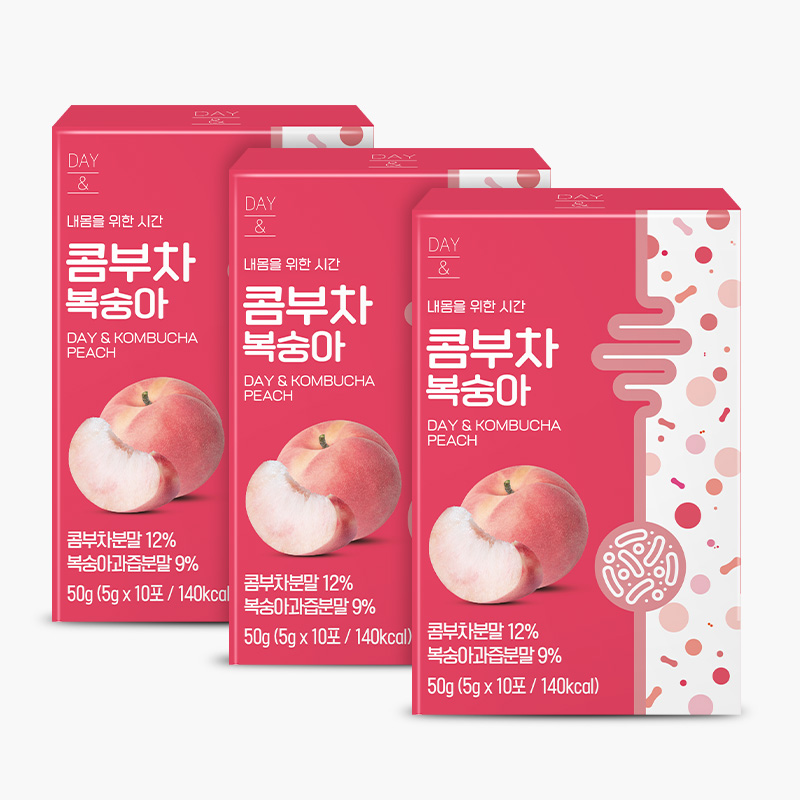 [3+1] 참앤들황토농원 데이앤 콤부차 복숭아맛 5g 복숭아, 10개입, 3개