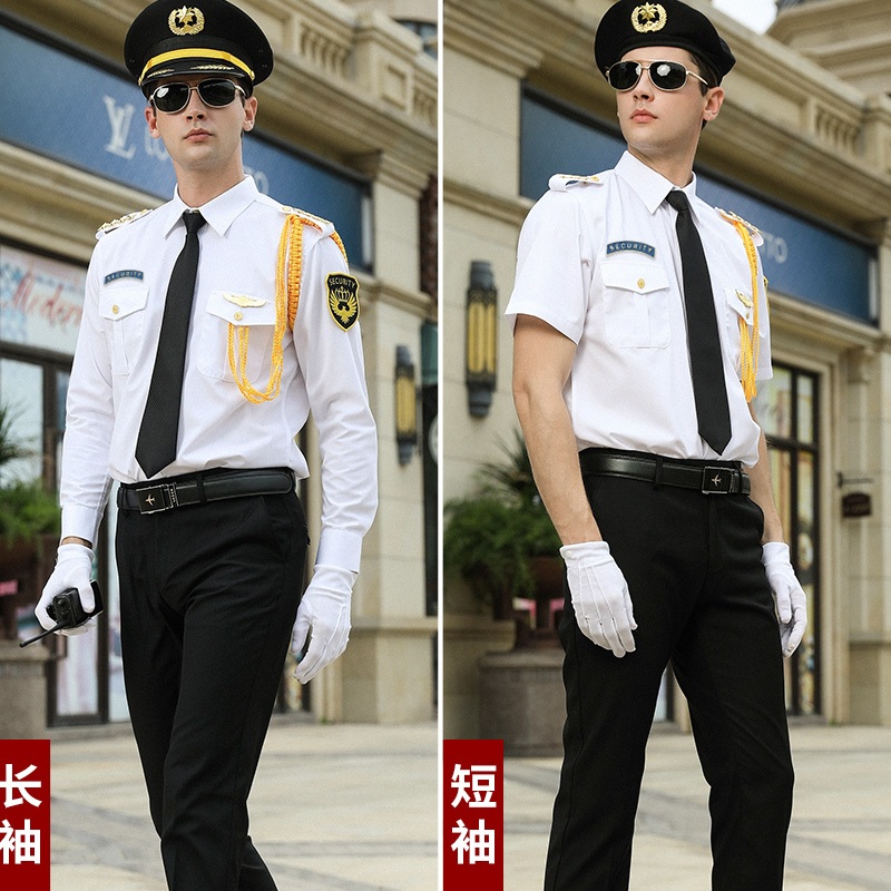 항공사 기장복 제복 조종사 남자 파일럿 작업복 유니폼  대형 모자(반팔) S - 상세 이미지 4