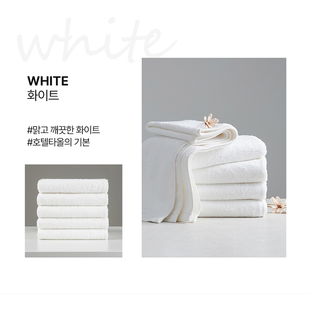 40수 코마사 220g 호텔 수건 고중량 타올 선물 5장 세트