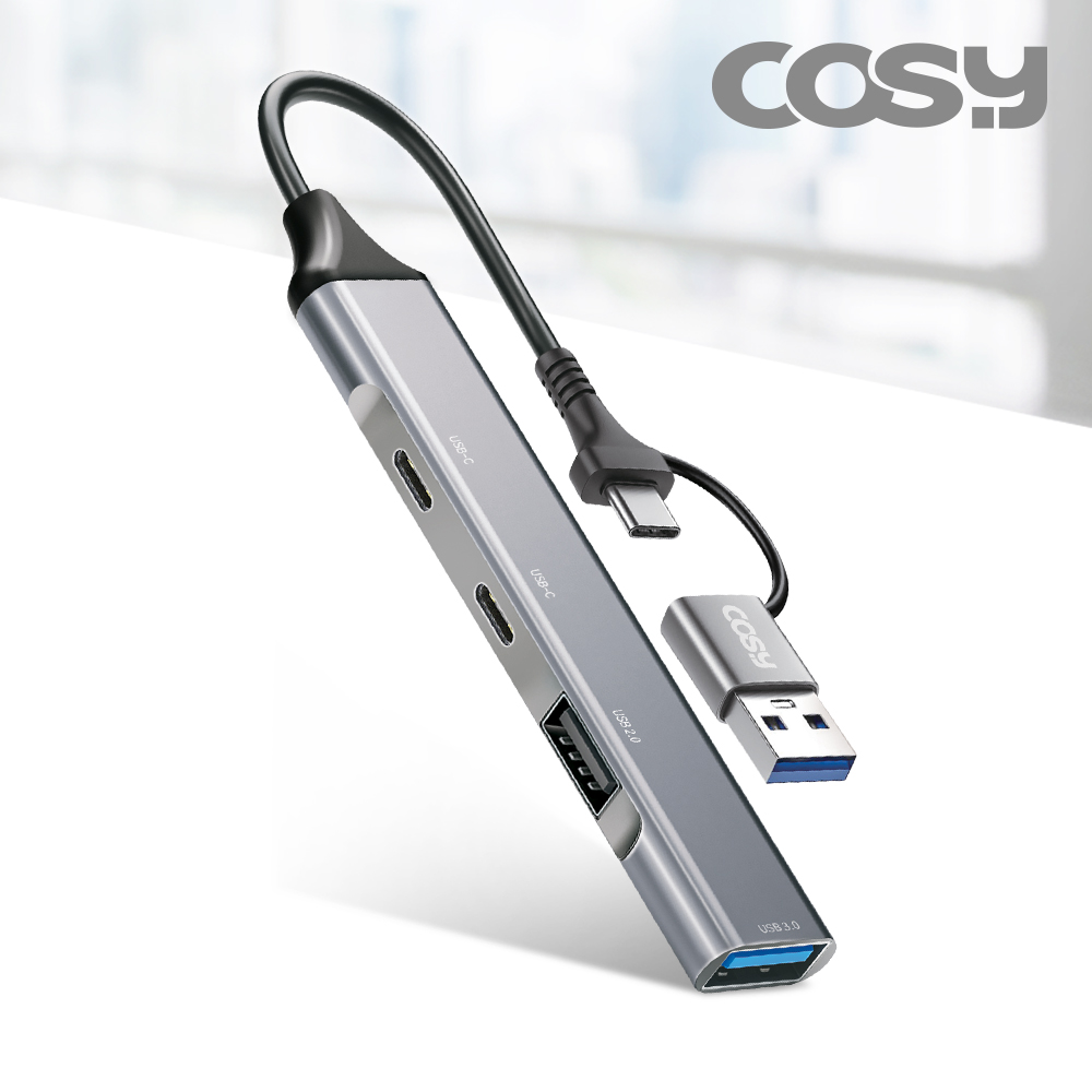 COSY 찰리 듀얼 커넥트(C+A) 4포트 USB 허브(USB 3.0, USB 2.0) - 상품 이미지