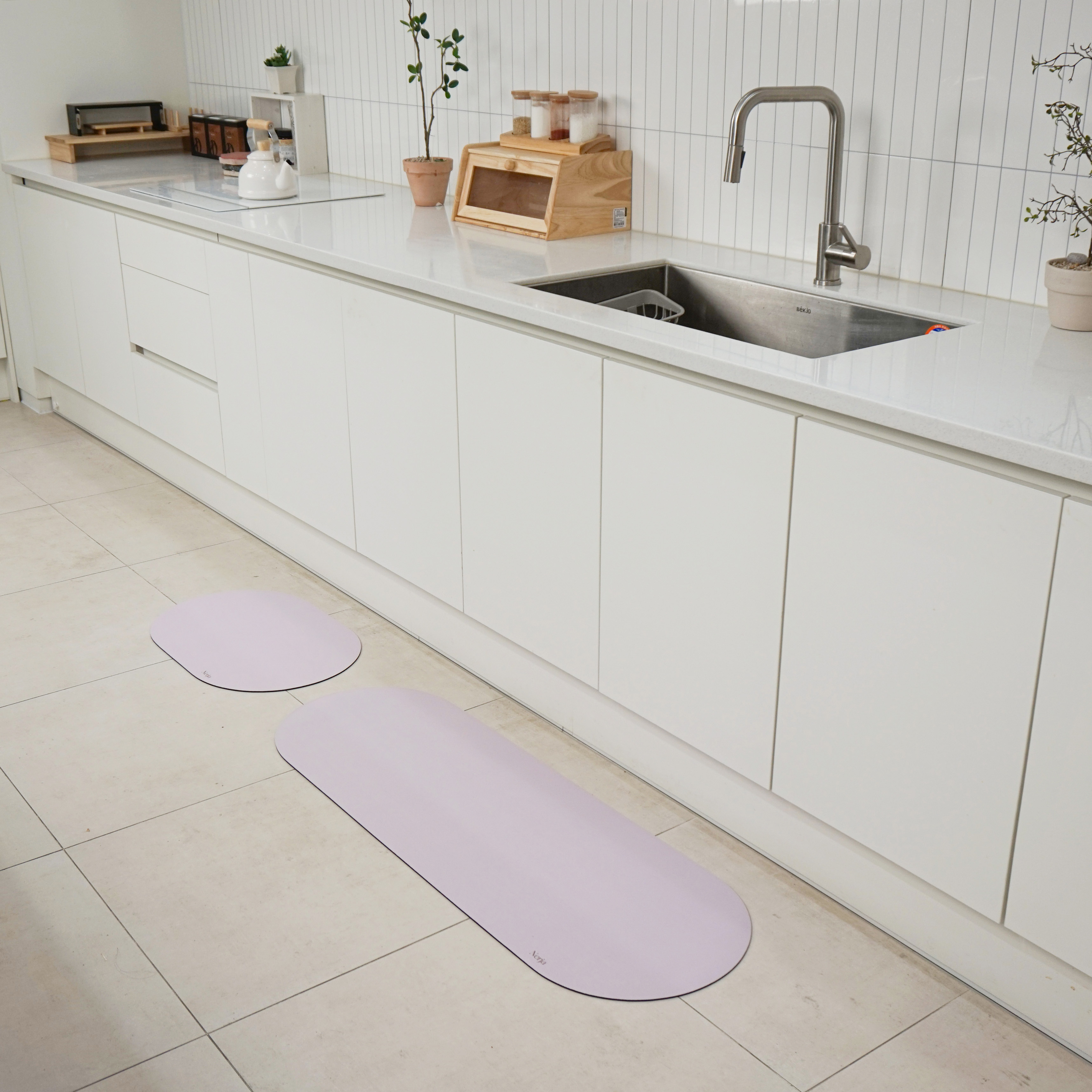 네르하 빨아쓰는 소프트 규조토 발매트 주방 싱크대 매트 4세대