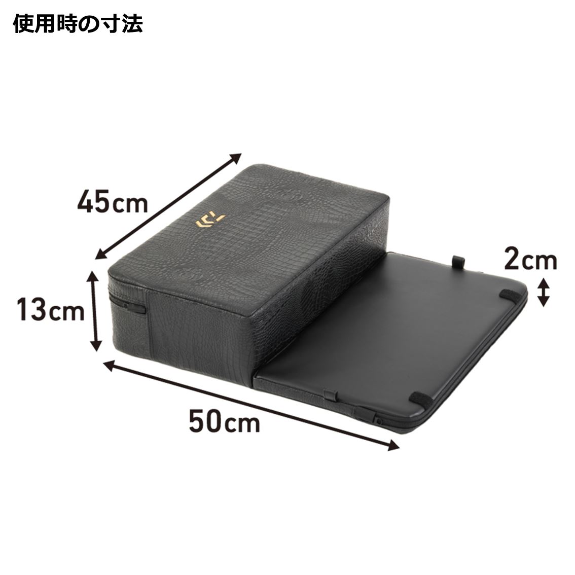 다이와 DAIWA 낚시 수납 의자 쿠션 방석 1.4kg 08522077 블랙 골드 - 상세 이미지 4