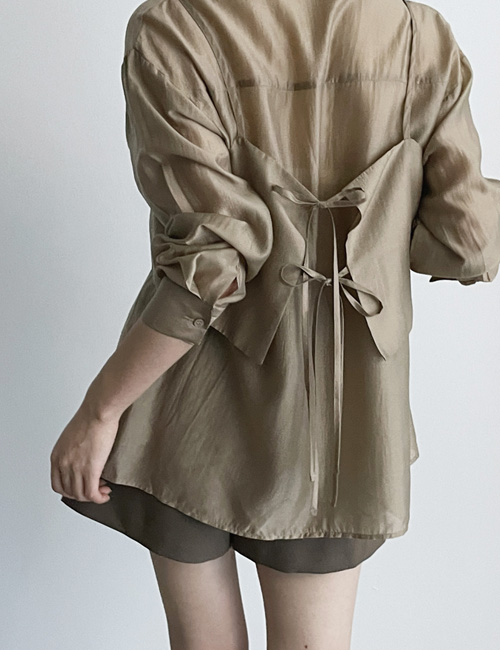 데일리 실크 시스루 뷔스티에 [5color]