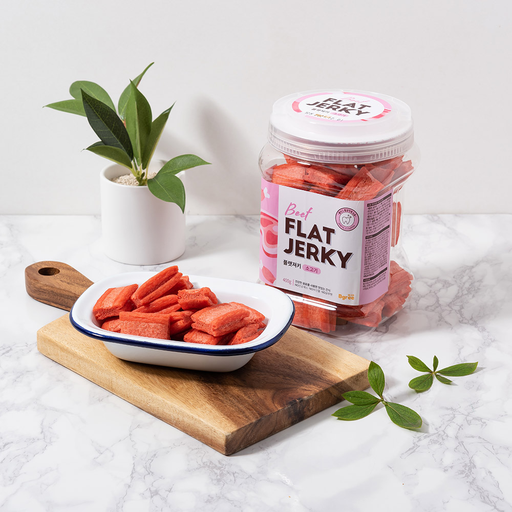 비그리 플랫져키 강아지 반려견 간식 덴탈 치석제거껌 소고기, 400g, 1개