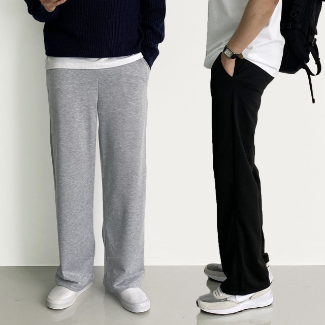 1+1 남자 와이드트레이닝팬츠 통큰바지 통넓은바지 - 상품 이미지