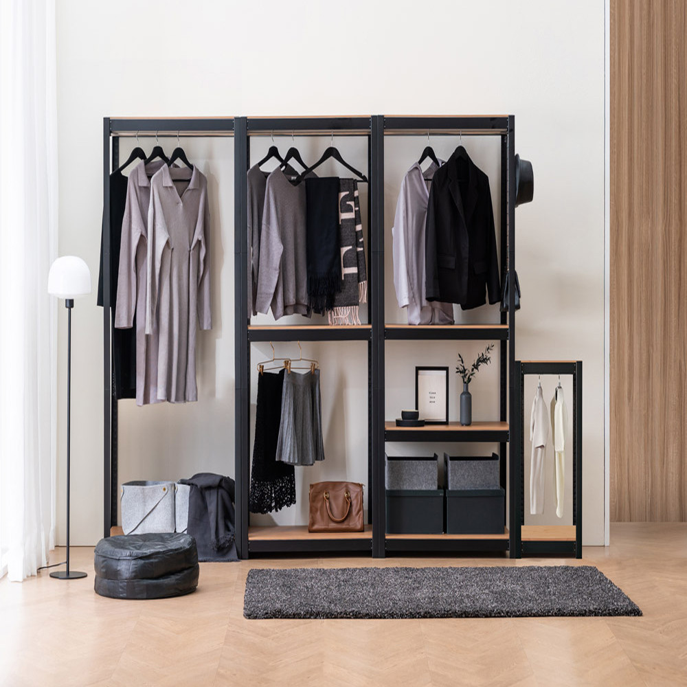 스피드랙 시스템행거 스탠드 옷걸이 드레스룸 홈던트하우스 400x400x900 2단 1행거