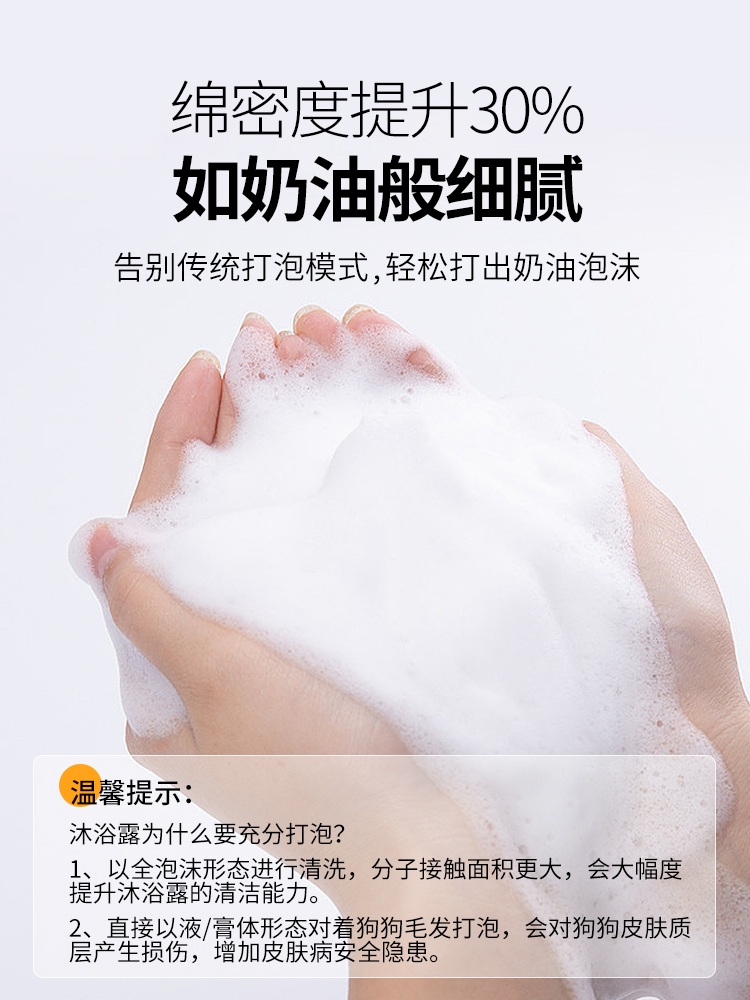 강아지 거품기 배터리 반련 동물 목욕 자동 핸즈프리 무스폼 스프레이건 - 220ml - 상세 이미지 3