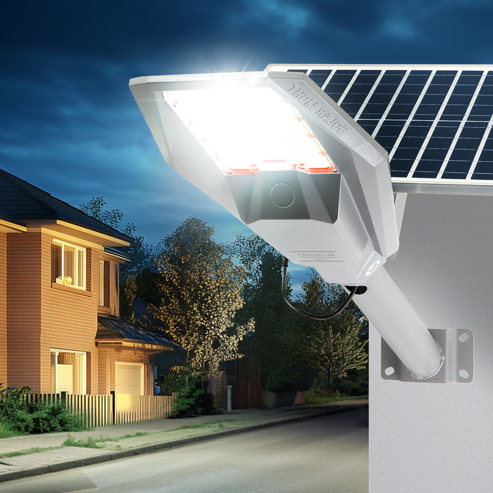 신성나라 태양광 가로등 투광등 LED 조명 100W 실버
