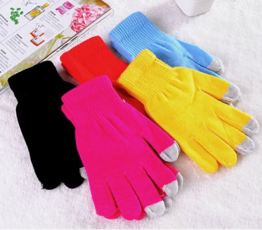 민무늬 터치장갑 기모 따듯한 겨울 니트 단색 눈꽃 칼라 사슴 털 방한 핸드폰 터치 스크린 장갑 군인