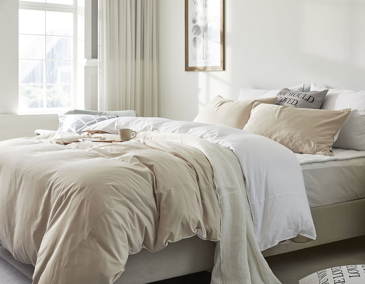 호텔침구 모달 이불세트 알러지케어 사계절 신혼 블루화이트 침구세트 Q