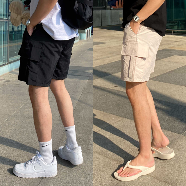 1+1 카고반바지 나일론반바지 나일론쇼츠 - 상품 이미지