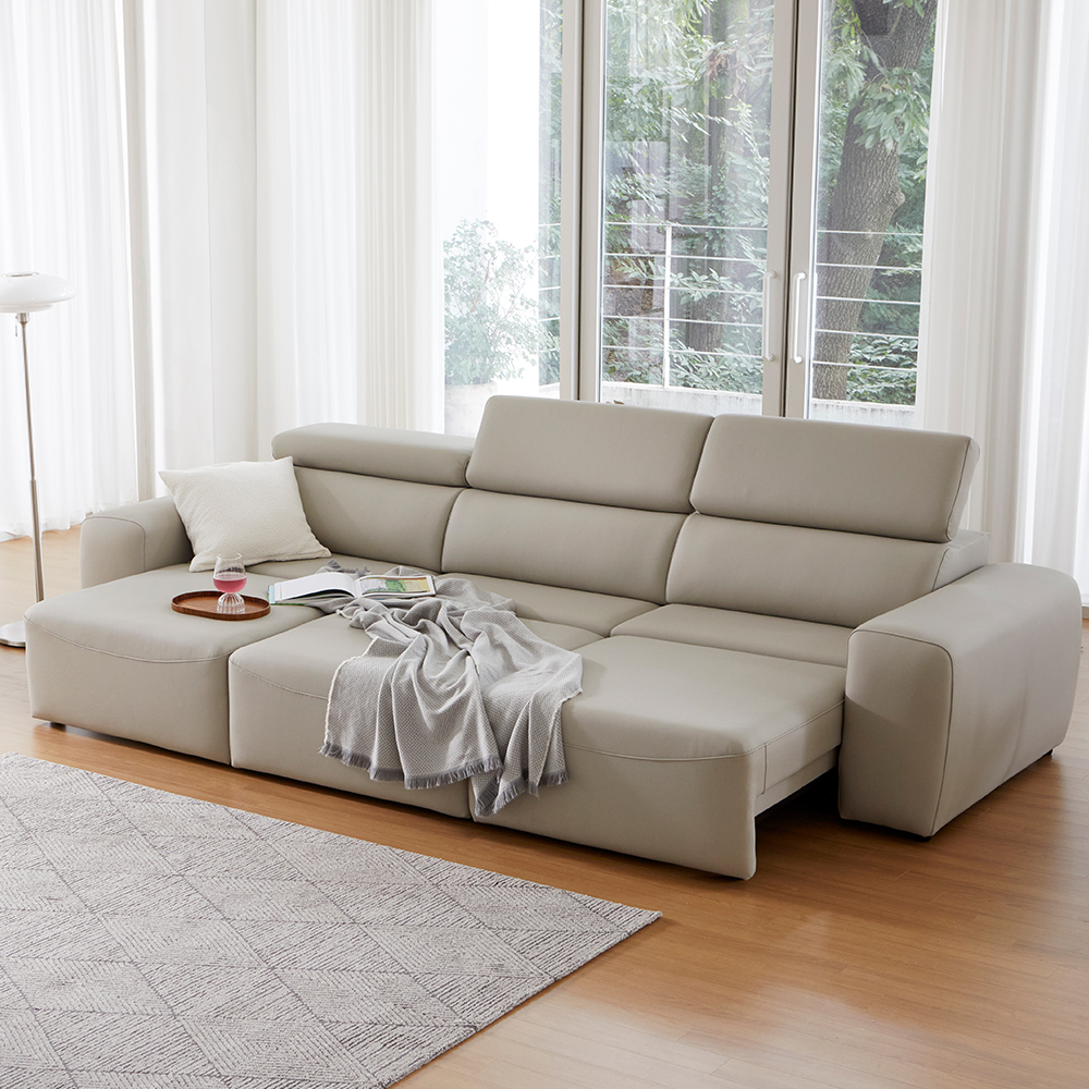 모던홈즈 카니발 모션 전동 리클라이너 4인용 천연가죽 소파