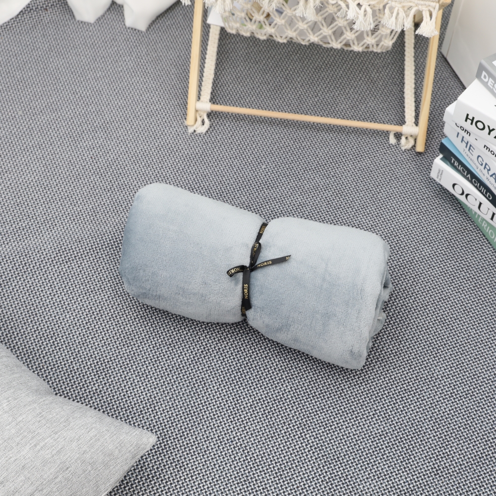 극세사 무릎담요 여름 겨울 미니 담요 차량용 사무실 밍크 무지 소형 그레이