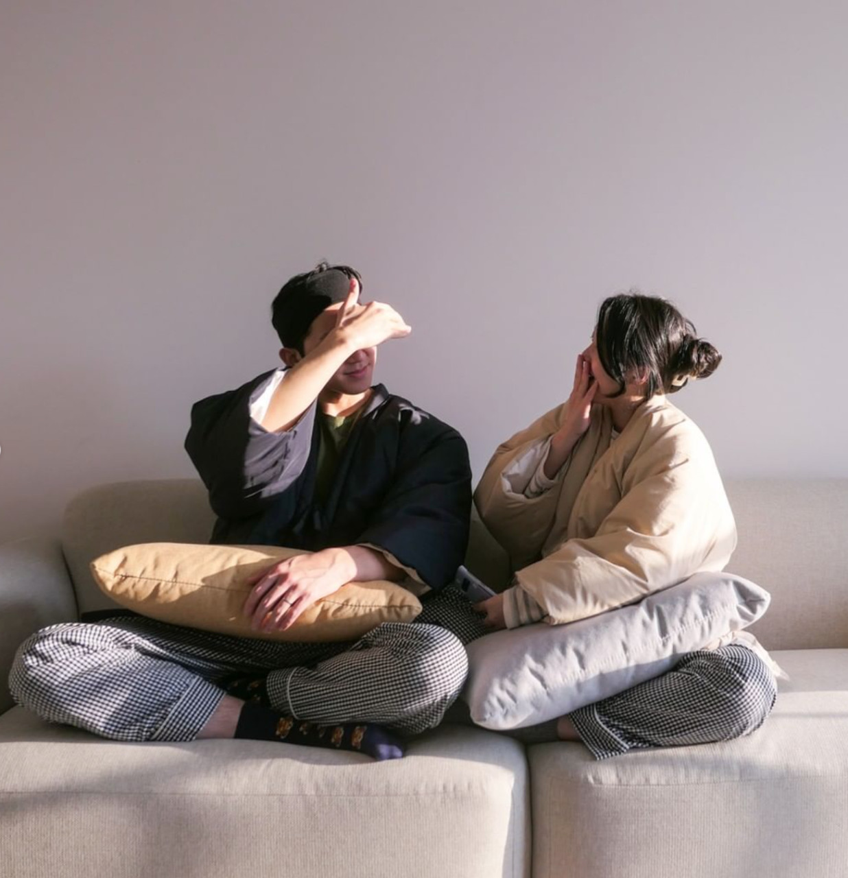 호무로 필굿 마고자 홈웨어 실내 가디건 커플룩 가벼운 패딩 캠핑용