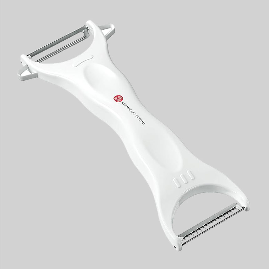 시모무라 채칼 필러 2 in 1 야채 슬라이서 감자칼 무채칼 당근 라페 만능 채칼 채썰기 - 메인 이미지