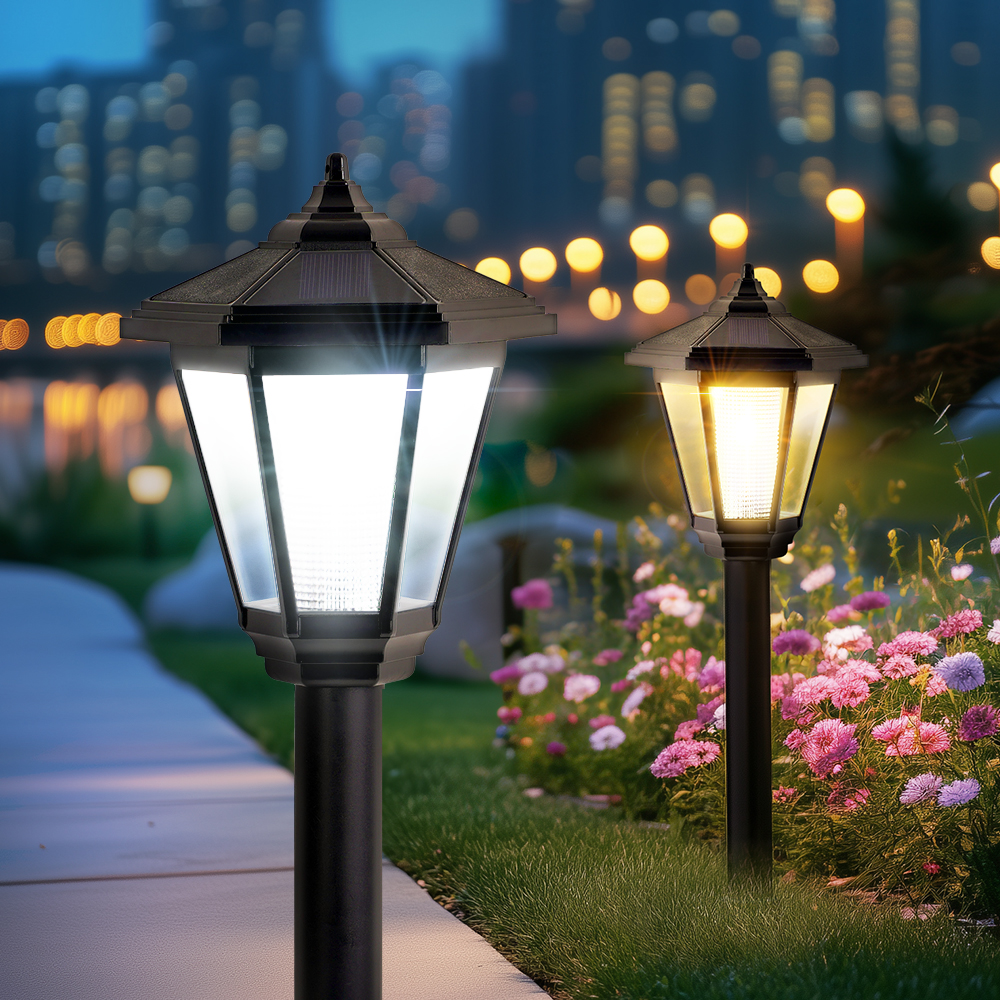 태양광 정원등 태양열 조명 가로등 전등 LED 트리 전구 잔디 2구 육각등 말뚝