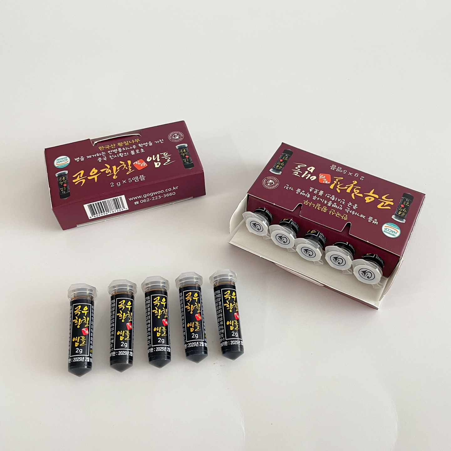 곡우황칠진액 앰플 1box 50개 휴대용 선물 고농축 엑기스 황칠나무 효능 숙취해소제 주량부스터 - 상세 이미지 3