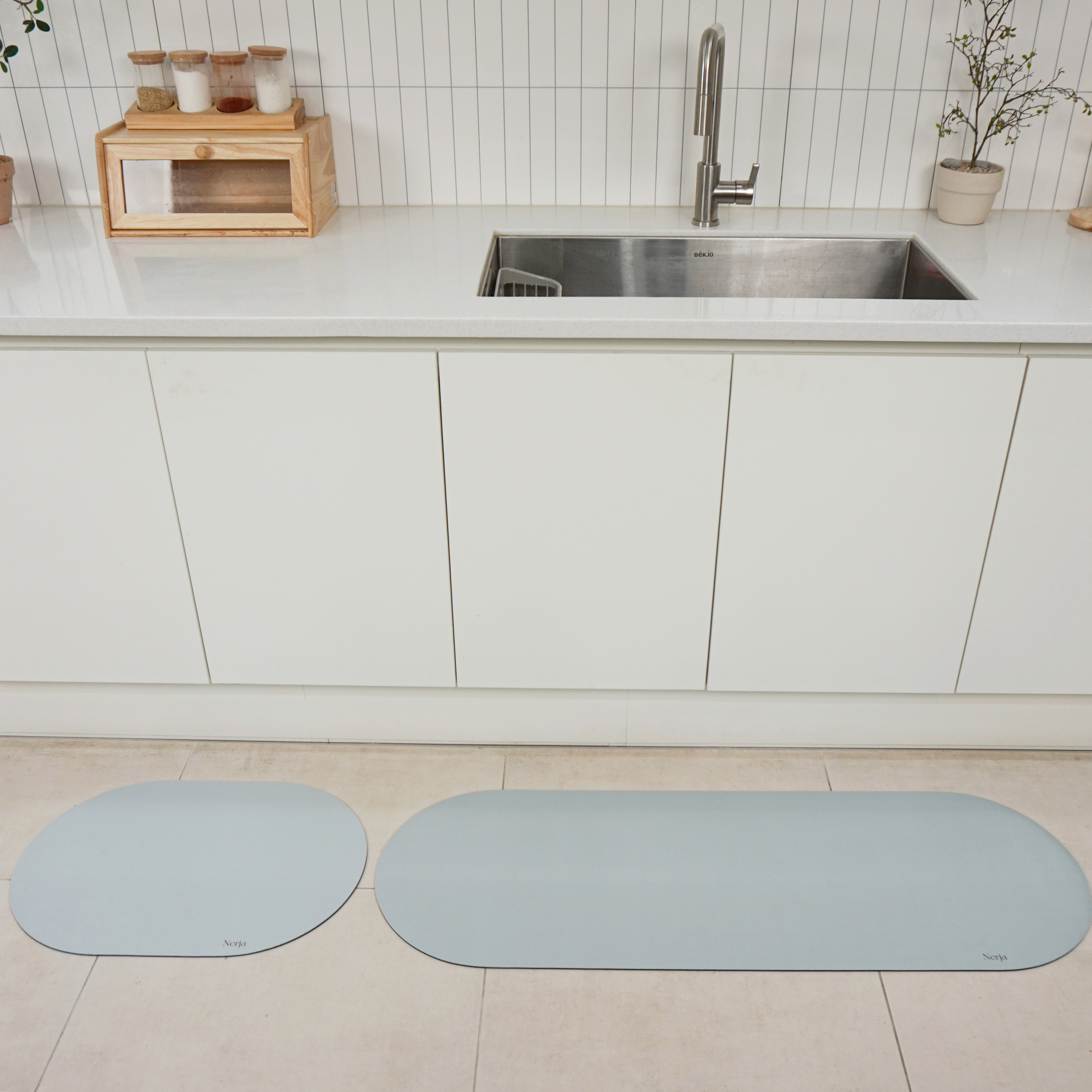 네르하 빨아쓰는 소프트 규조토 발매트 주방 싱크대 매트 4세대