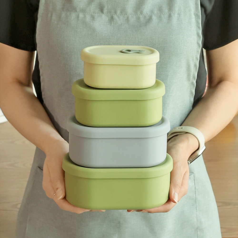 실리콘런치박스 밥팩 도시락통 전자렌지용 냉동밥 밥용기 반찬통 - 상품 이미지