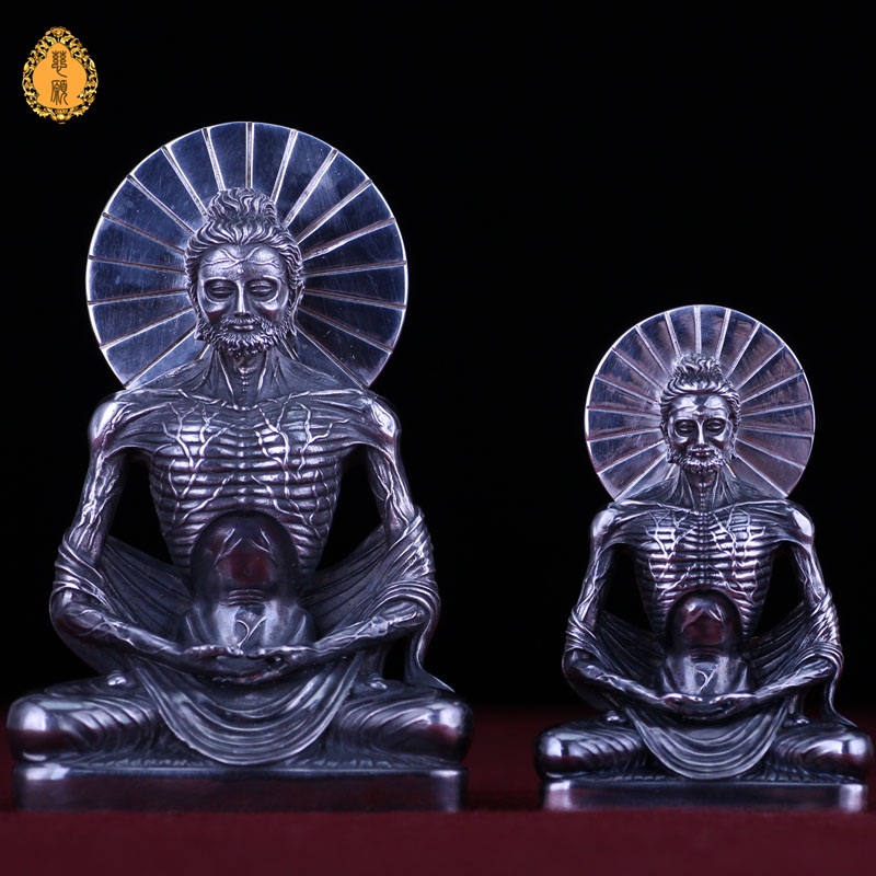 실버 석가모니 불교 부처님 조계종 가정용 부처님상 명상 7.8CM 앤틱 - 상세 이미지 4