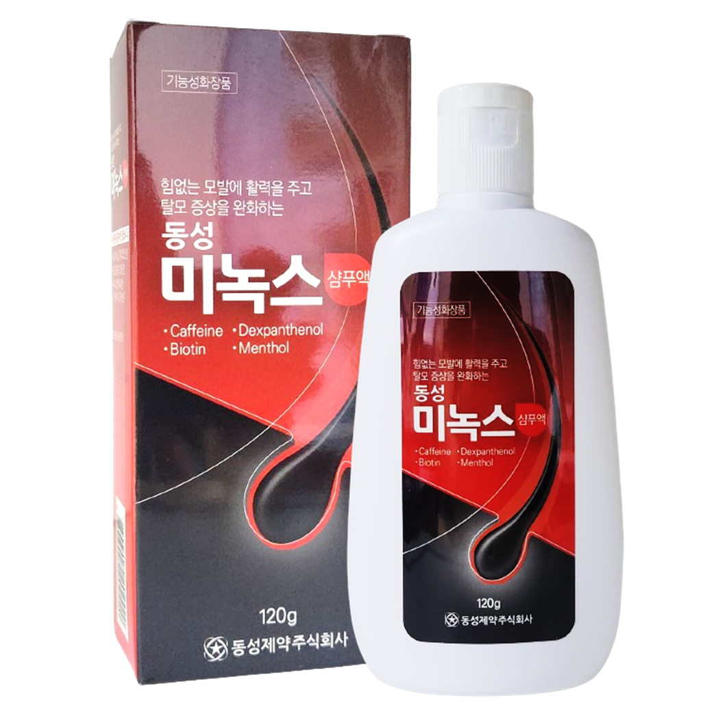 동성제약 미녹스 샴푸액 카페인 비오틴 탈모 모텍 기능성 화장품 샴푸 120g - 상세 이미지 3