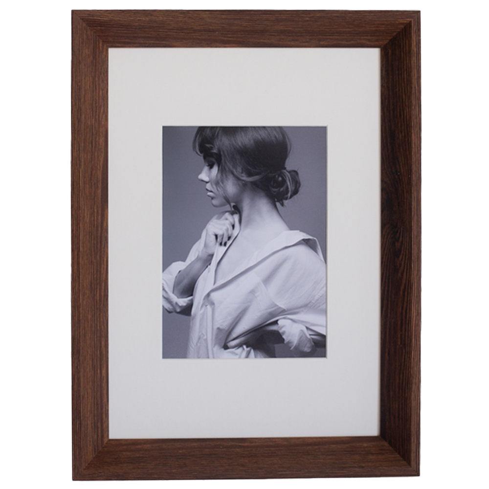 원목액자 인테리어액자 프레임 틀 웨딩 아크릴 주문제작 우드삼각 밤색 a2