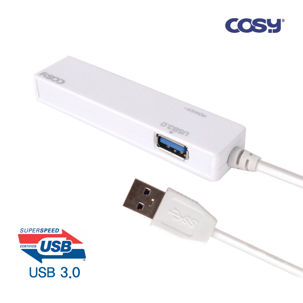 COSY 코시 USB콤보 4포트 허브 화이트(USB 3.0 + USB 2.0) UH1176 - 상세 이미지 2