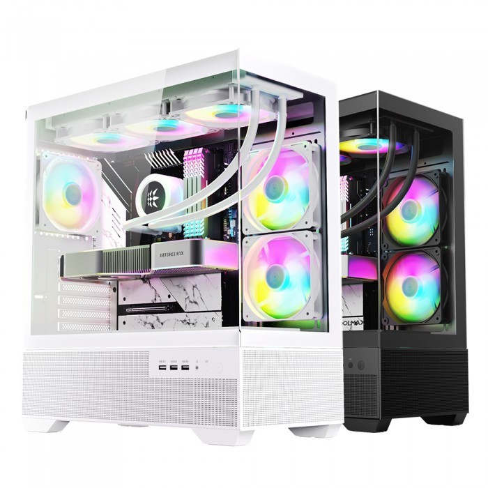 마이크로닉스 COOLMAX 멜로디 XL View 컴퓨터 PC 케이스 (화이트) : 마스터셀러