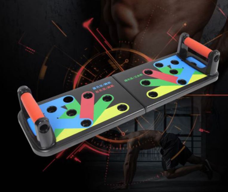 레인보우 멀티 푸쉬업바 접이식 팔굽혀펴기 보드 전신 푸시업 홈트 레인보우 아이워너 실내 플란체바 페럴렛바 - 상품 이미지