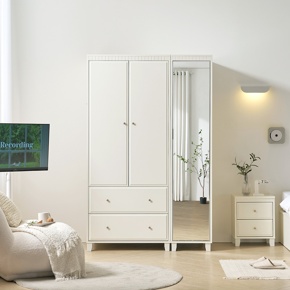 미카엘 800폭 2단 서랍 옷장