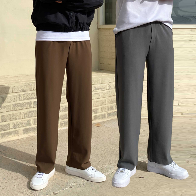 1+1 남자와이드팬츠 링클프리바지 구김없는바지 - 상품 이미지