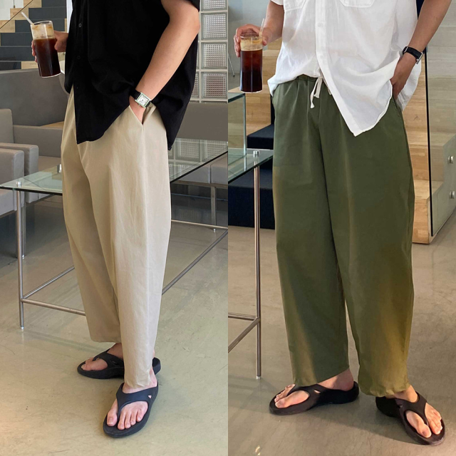 1+1 남자벌룬팬츠 남자항아리바지 통큰바지 - 상품 이미지