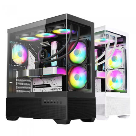 마이크로닉스 COOLMAX 멜로디 XL View 컴퓨터 PC 케이스 (블랙)