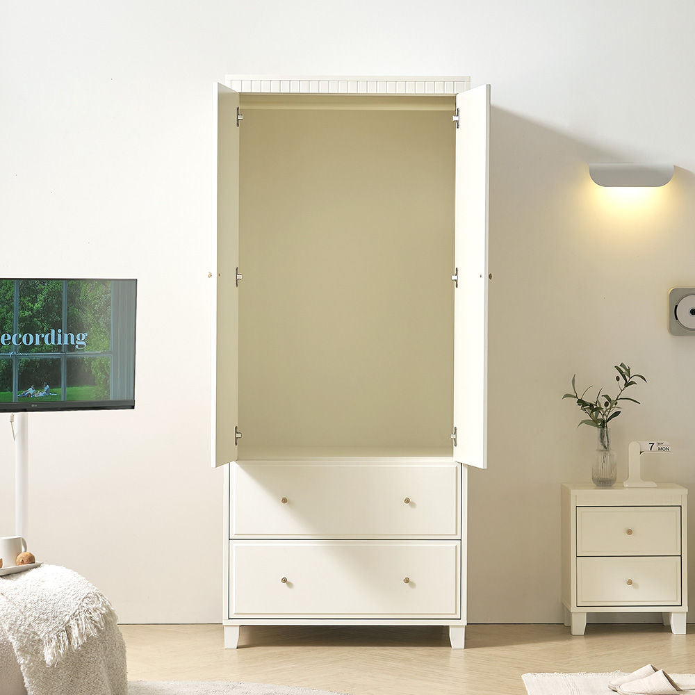 미카엘 800폭 2단 서랍 옷장