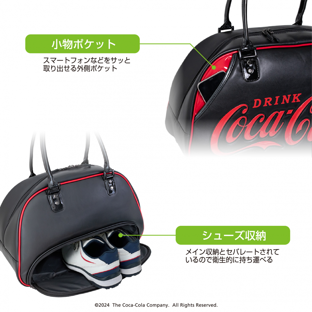 코카콜라 Coca Cola 골프 가방 스포츠 보스턴백 CC-0B1004BB - 상세 이미지 3