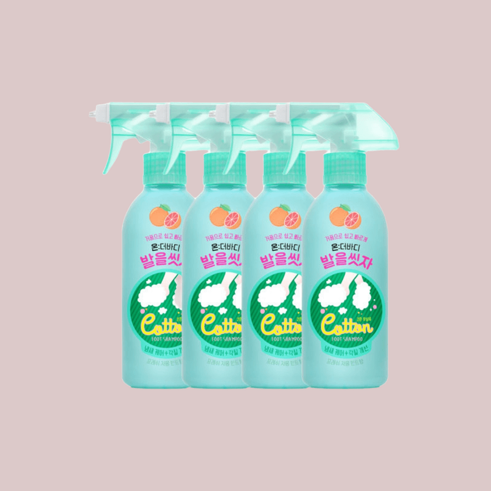 온더바디 풋케어 발을씻자 코튼풋샴푸 385ml (4개/자몽향) : BnF24