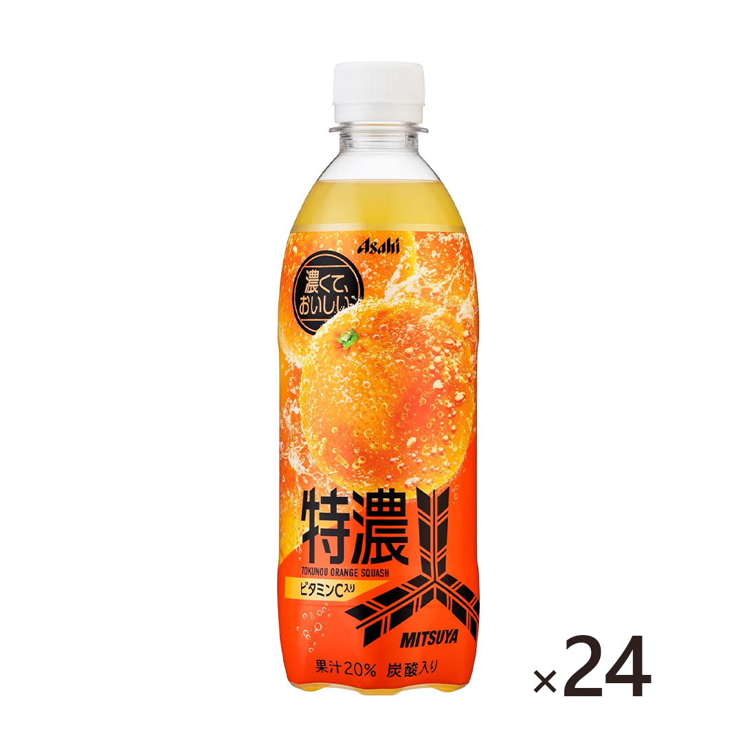 MITSUYA 미츠야 사이다 특농 오렌지 스쿼시 500ml 24개세트 일본직구