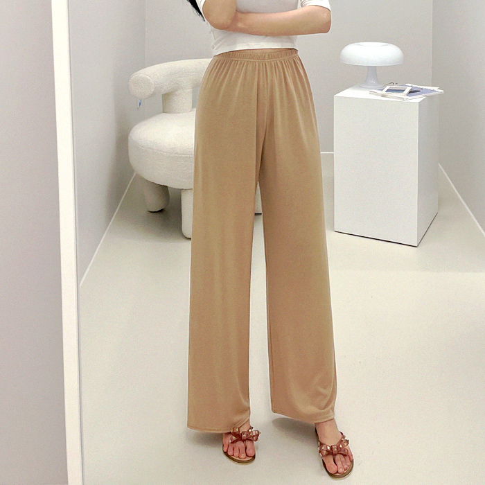 와이드 밴딩 팬츠 데일리룩 편한핏  원데이핏 ONeday fit - 상품 이미지