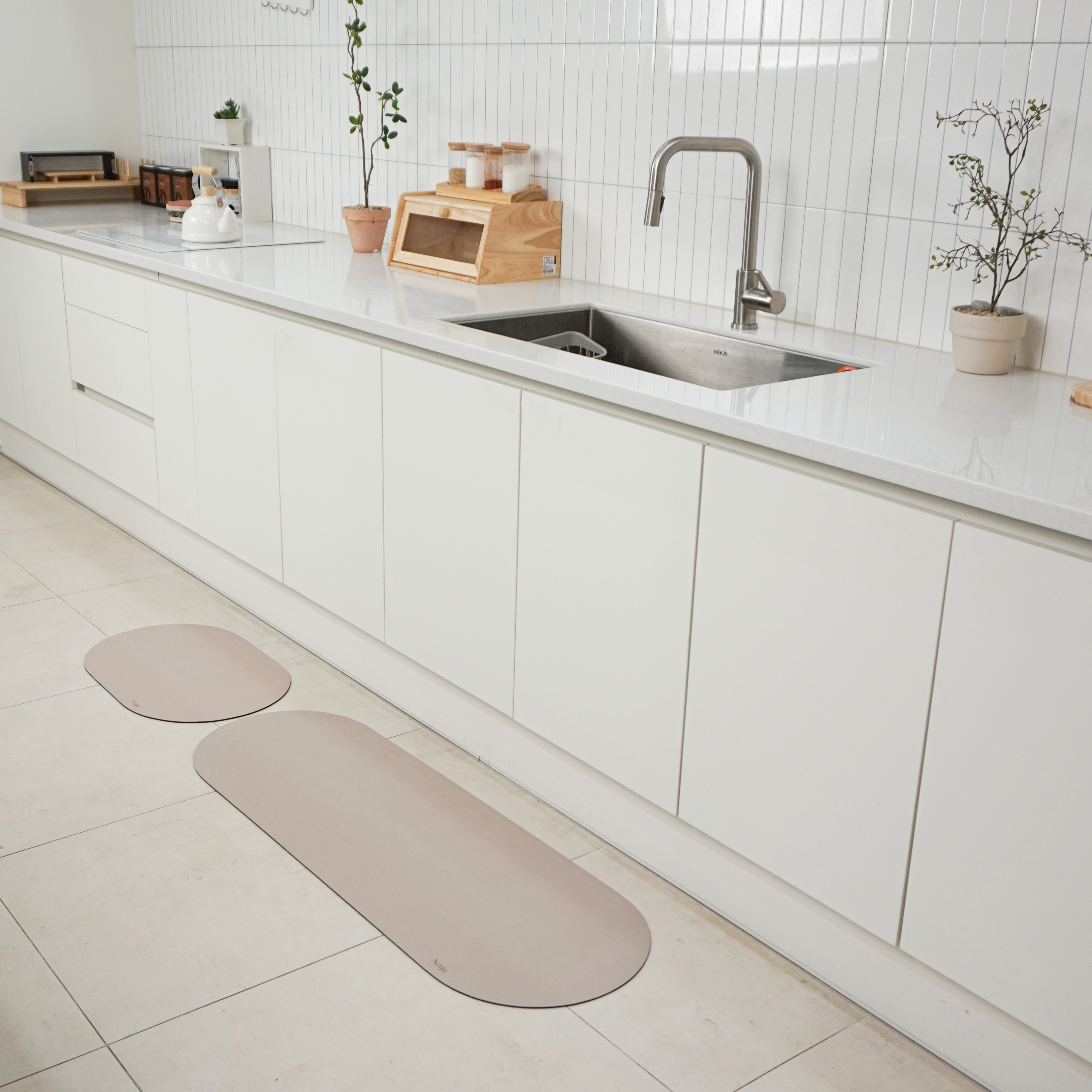 네르하 빨아쓰는 소프트 규조토 발매트 주방 싱크대 매트 4세대