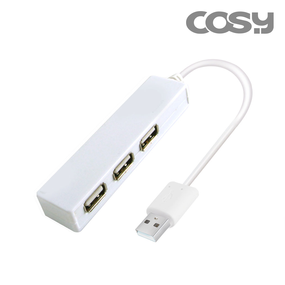COSY 코시 USB콤보 4포트 허브 화이트(USB 3.0 + USB 2.0) UH1176 - 상품 이미지