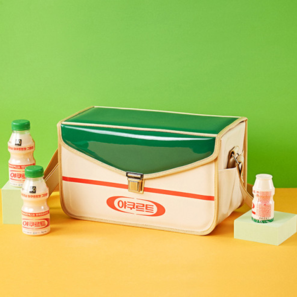 야쿠르트 유산균 옐로우 보냉백